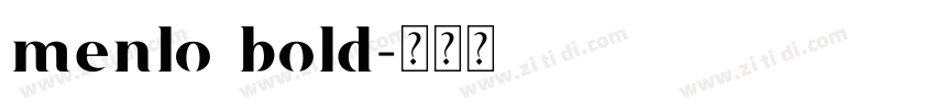 menlo bold字体转换